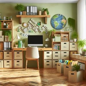 Eco-Friendly Home Office Design Ideas with file cabinets - storage boxes-2